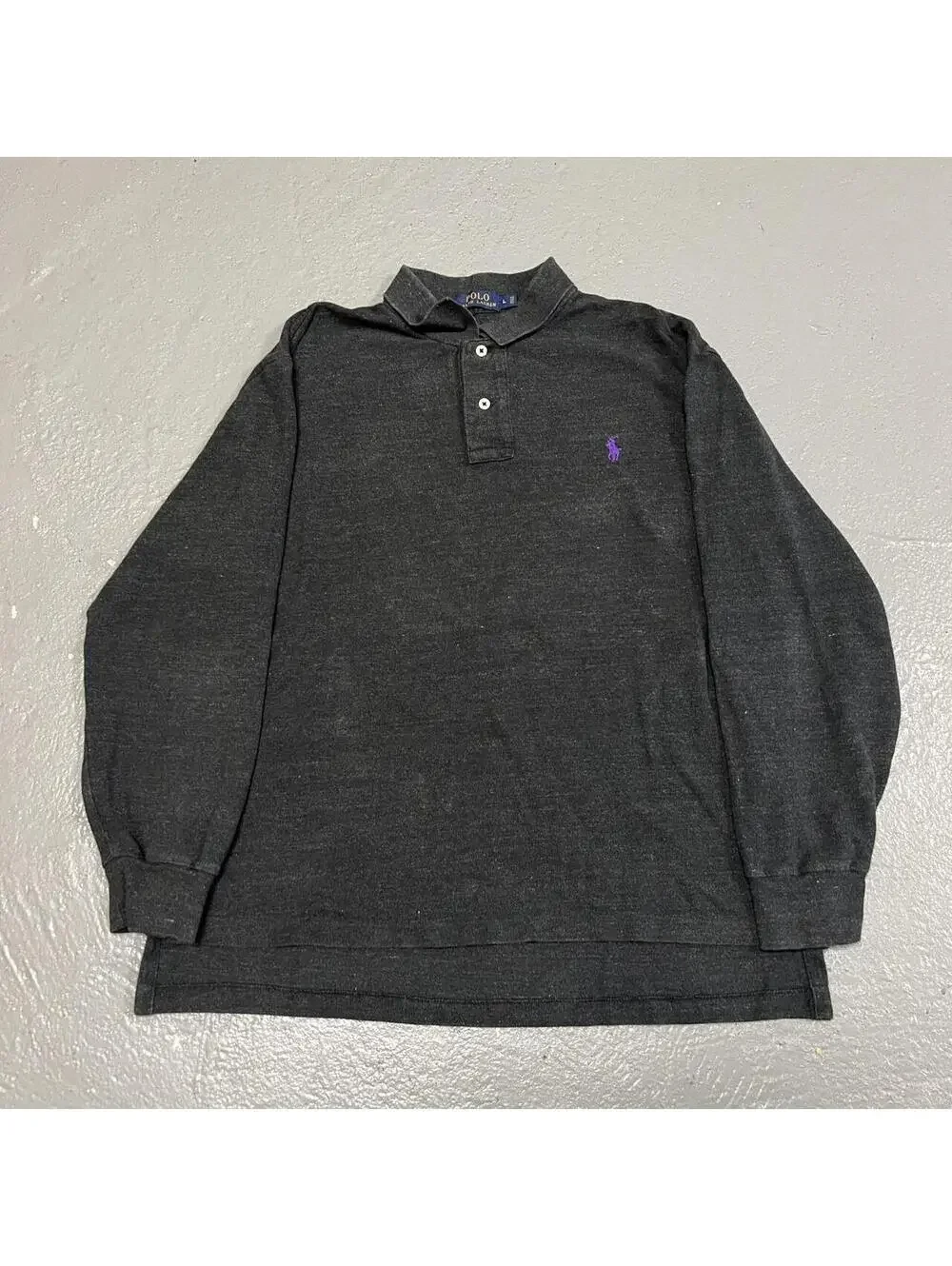 Polo Ralph Lauren Dark Gray Long Sleeve Polo Shirt
